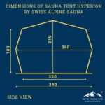 Alpine Sauna - Dimensions Sideview Hyperion