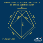 Alpine Sauna - Dimensions Floorplan Penta