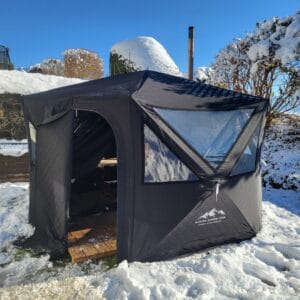 Starterkit Hyperion (2026): Saunazelt Hyperion + Saunaofen Nebula + Steinkorb Nova