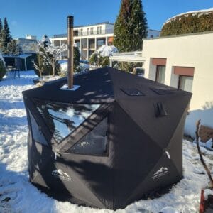 Starterkit Hyperion (2026): Saunazelt Hyperion + Saunaofen Nebula + Steinkorb Nova