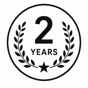 Icon mit Lorbeerkranz für 2 Jahre Premium-Herstellergarantie